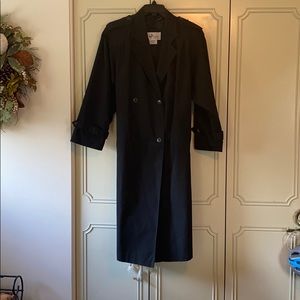 Long black trench coat